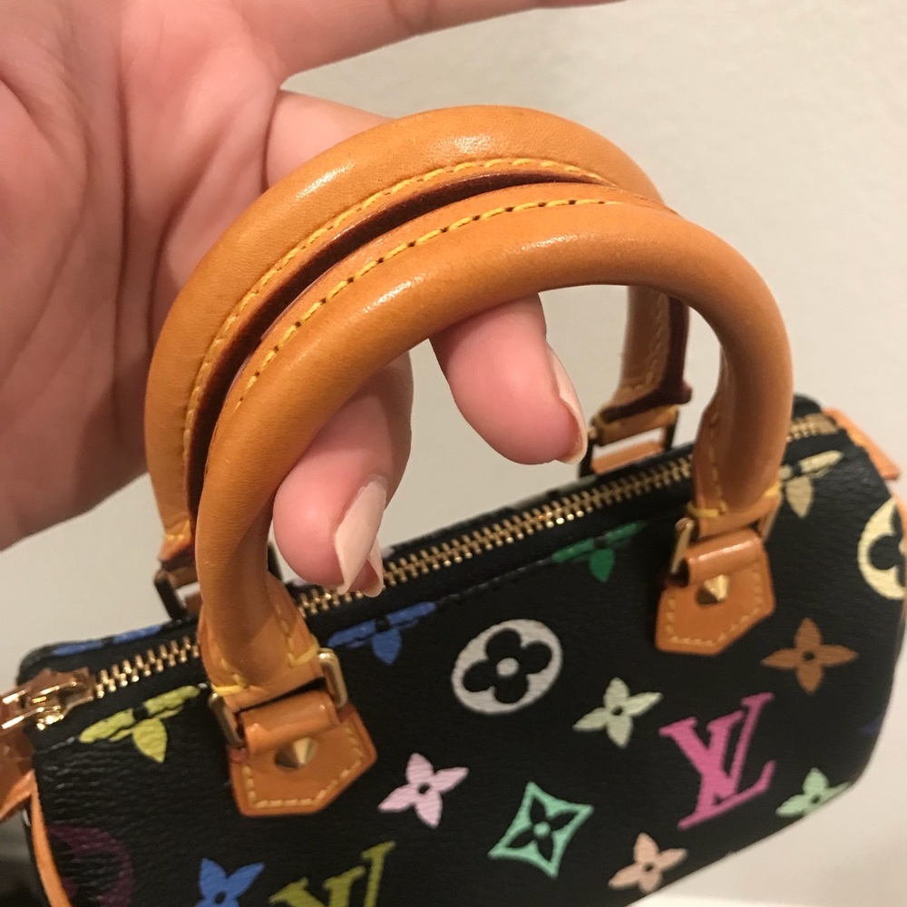 🚫SOLD🚫Louis Vuitton Mini Multicolor Speedy Black - Picture 2 of 8